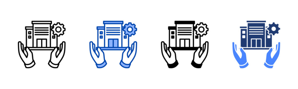 Service  Icon with Style Variations