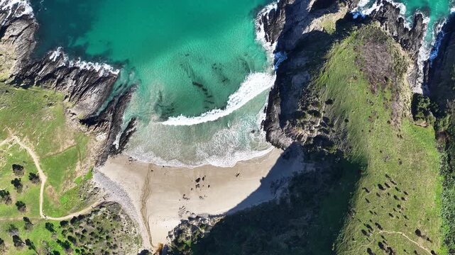 Blowhole Beach, Deep Creek Conservation Park, South Australia &ndash; 4K Aerial Drone Footage of Blowhole Creek, Marrona Creek, Heysen Trail, Turquoise Bay, Rocky Coastline and Rugged Clifftop Landscape
