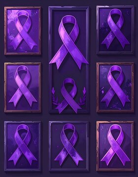 Microscopic view of chromosome structures in purple.