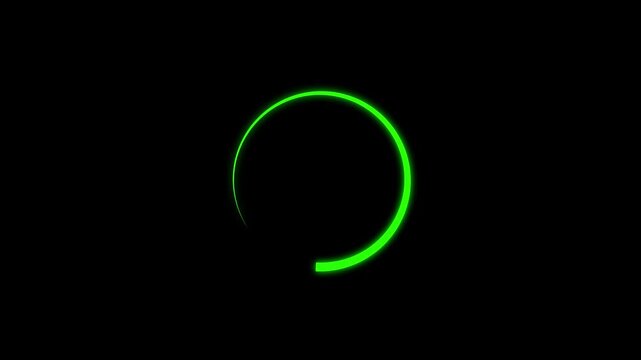 Animation of a loading spinning load wheel. Waiting for download. White circle on a black isolated background.loading wheel oval graphic animation . circle on a black isolated background.4k