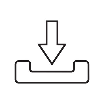 Download outline icon user interface element 8K ultra quality with download transfer interface technology computing software application