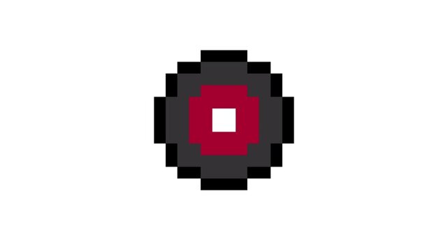 8-bit pixel art lp icon. looped animation 4k 30fps