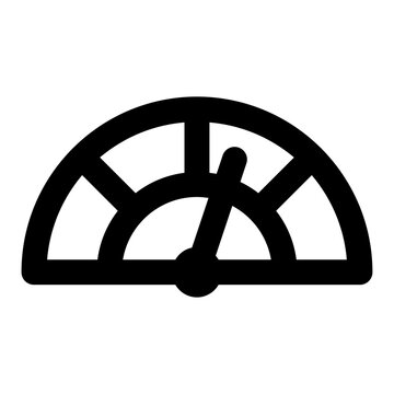 Speedometer dashboard gauge icon. Performance measurement, acceleration speed, or internet bandwidth indicator vector