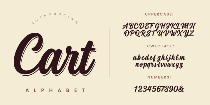Cart Handwritten Brush Script Font Display Typeface for Modern Creative Branding and Graphic Design
