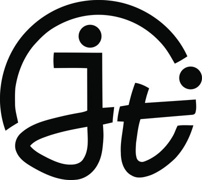 ijt logo ij jt j t i letter logo design. Minimal monogram emblem, classic style. Alphabet vector logo design. Premium Business logo, White background. AI/EPS and PNG/JPEG.
