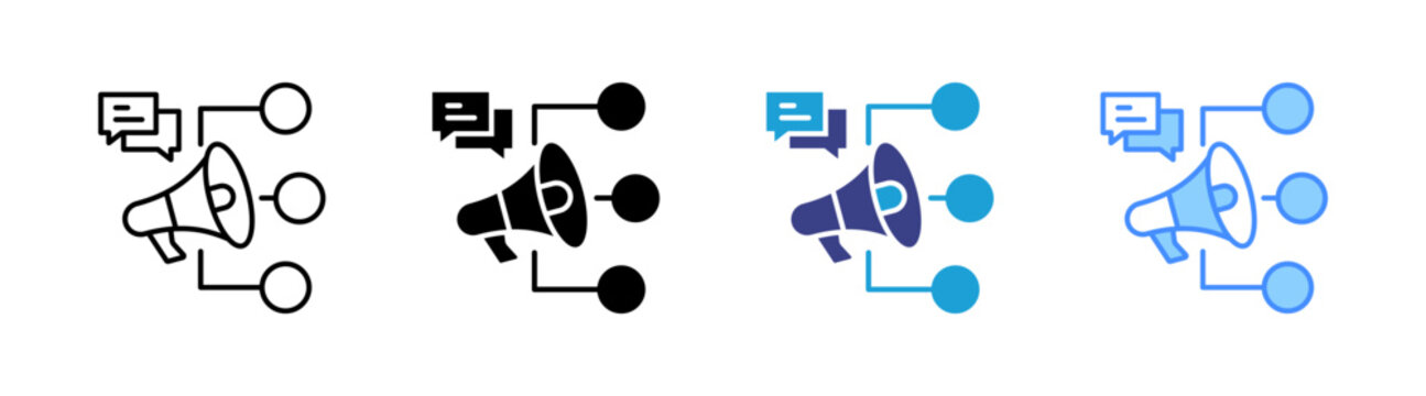 Viral Marketing icon set multiple style collection