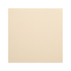 Fototapeta premium Blank smooth beige square paper texture isolated on transparent background