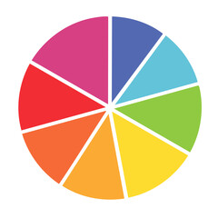 Fototapeta premium Colorful pie chart illustration