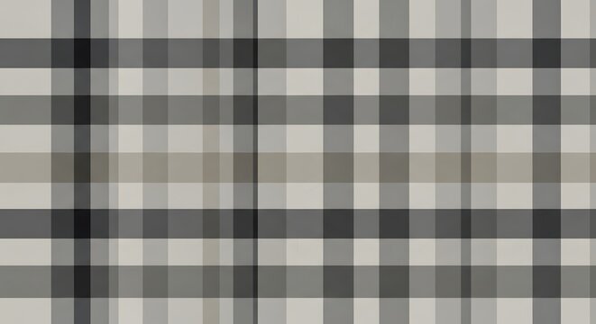 Classic Plaid Pattern in Neutral Tones for Textiles and Design.