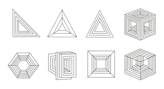 Geometric Optical Illusions: Shapes, Lines, Abstract Art