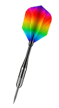 Rainbow Dart Isolated Transparent Background Game Sport