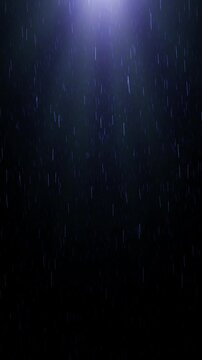 [Vertical 9:16]An animation of rain falling with light shining from above