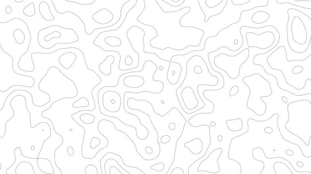 Seamless looped Abstract animated wavy line motion graphic background.
Abstract flowing topographic contour lines on black background. Topographic map contour lines like abstract backdrop.