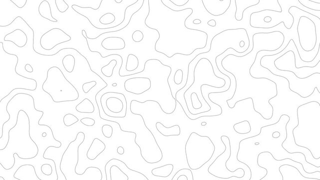 Seamless looped Abstract animated wavy line motion graphic background.
Abstract flowing topographic contour lines on black background. Topographic map contour lines like abstract backdrop.