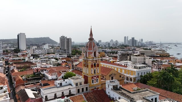 Vista a&eacute;rea Catedral de Santa Catalina de Alejandr&iacute;a, Cartagena, Colombia