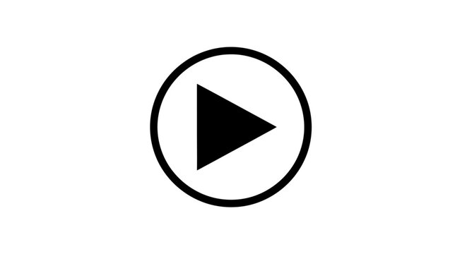 Black play button icon design.