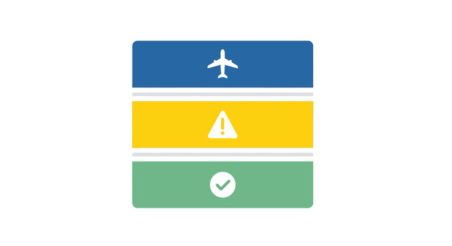 Airplane Safety Check Icons.