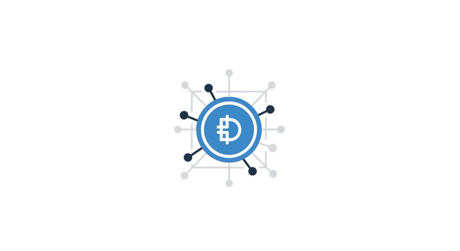 Bitcoin cryptocurrency logo symbol icon.
