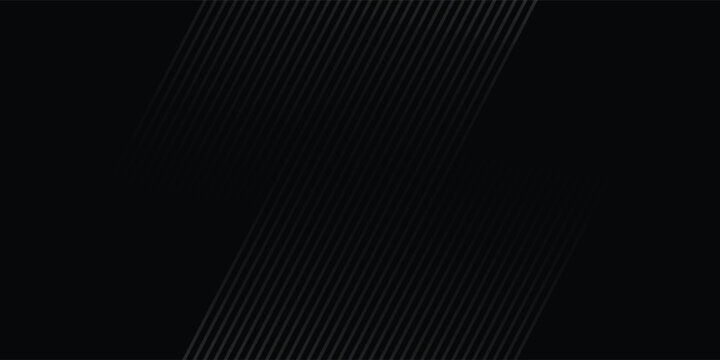 Abstract dark geometric background featuring thin diagonal lines on a pitch black surface. Modern elegant minimalist backdrop with subtle dark gray parallel stripes and sophisticated high-tech design