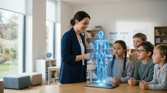 Innovative classroom learning with holographic technology interactive environment engaging teaching methods