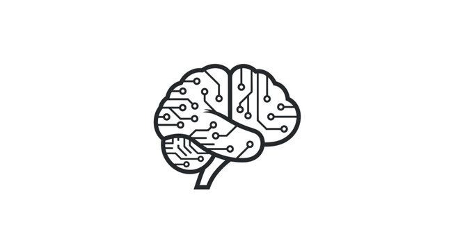 Human Brain Illustration Medical Anatomy.