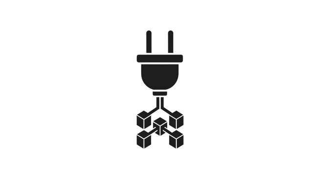 Electric plug with cube connections.