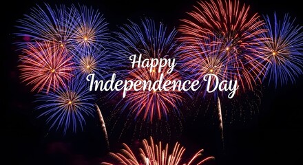 Fototapeta premium Spectacular independence day fireworks display at night