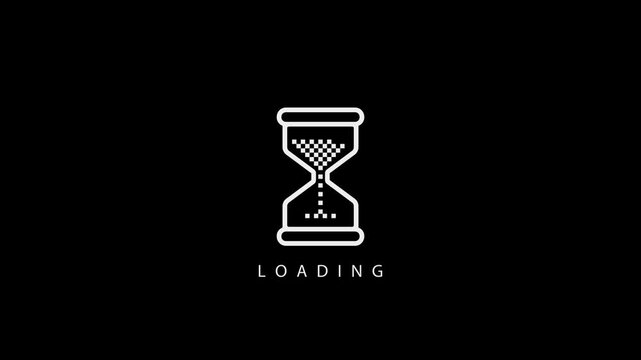 pixel hourglass loading animation gif