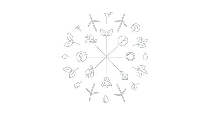 Obraz premium Eco Friendly Sustainable Energy Icons.