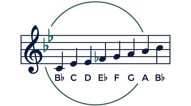 Music notes on a staff.