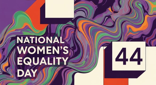 Women&rsquo;s equality: abstract graphic design for national women&rsquo;s equality day with equality national abstract awareness