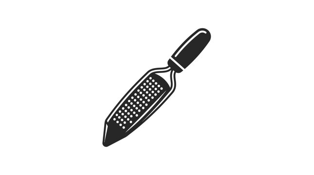 Black kitchen grater icon isolated on white background
