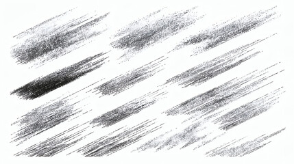 Obraz premium of thin and thick marker lines with varying pressure, showing realistic ink flow and texture, isolated on white background. Clean composition with generous copy space for graphic applications. 