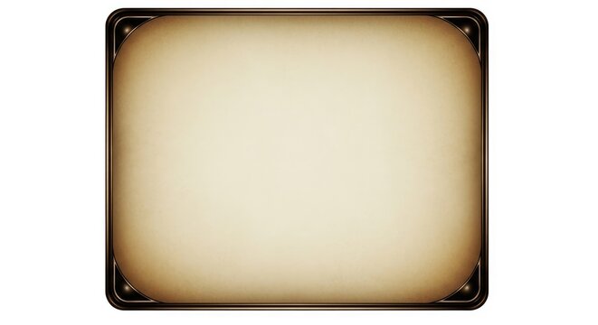 Square brown frame with rounded corners on white background square frame empty frame border