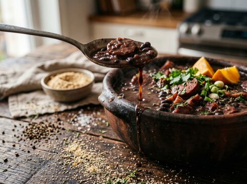 Feijoada deliciosa pronta para composi&ccedil;&atilde;o