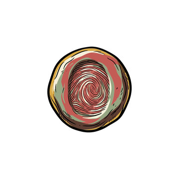 Clay thumbprint sample vector il
