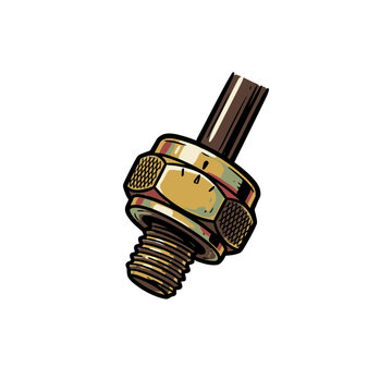 Clock pendulum nut illustration