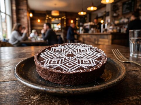 Deliciosa torta de chocolate para composi&ccedil;&atilde;o