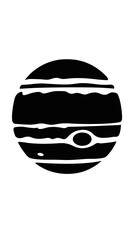 Jupiter planet icon silhouette © Nila