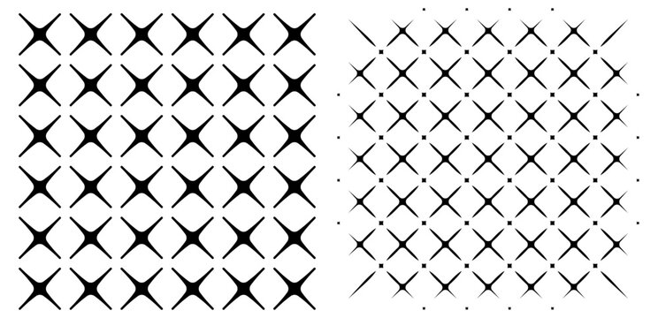 Y2K geometric seamless pattern reminiscent of cyber fence and retro futuristic sparkle