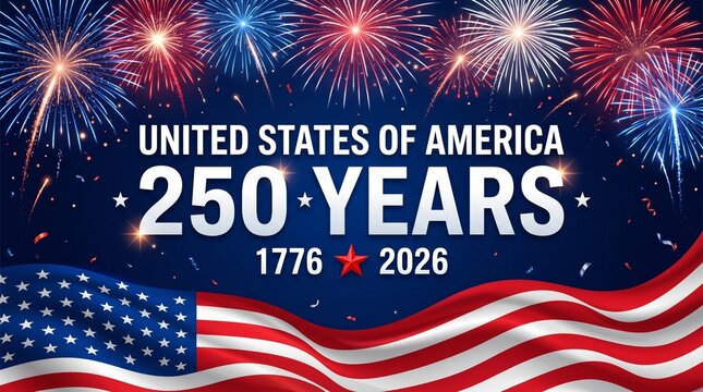 USA 250 celebration background, America 250th anniversary