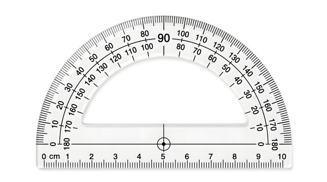 Transparent Protractor Ruler School Supplies