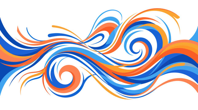 Abstract Swirling Waves Pattern