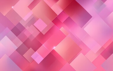 Fototapeta premium Abstract pink geometric digital artwork featuring gradient textures, created for Breast Cancer Awareness Month visuals and tech health campaigns, ideal for banners, backgrounds, and medical content.