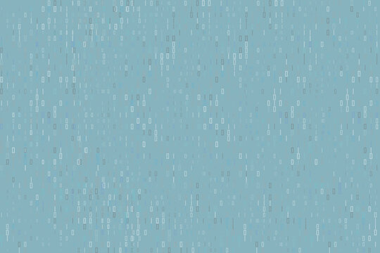 Binary Code Tech Pattern Background with Digital Symbols on Soft Blue. Futuristic Minimal Backdrop for Software Design, Cybersecurity Branding, Tech Presentation, and Modern Interface.