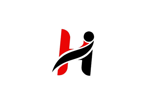 Right-cropped graphic illustration of a modern abstract letter H logo 