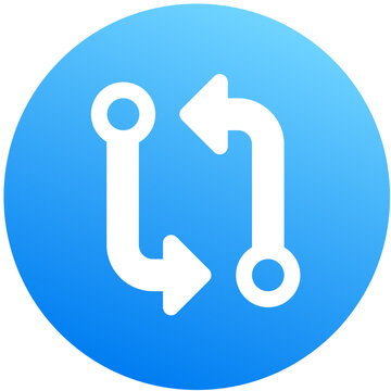 Vibrant blue git compare compare diff icon round badge mobile