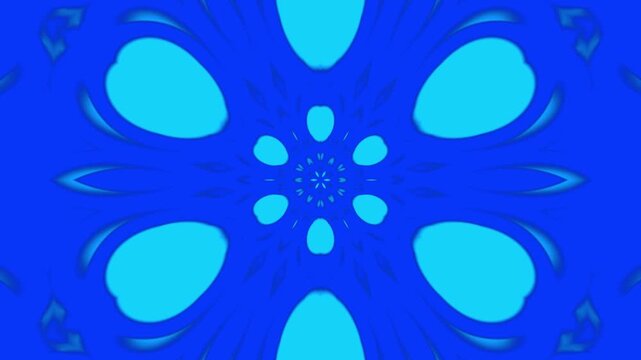 Blue Alien Cells Geometric Motion Loop 4K
