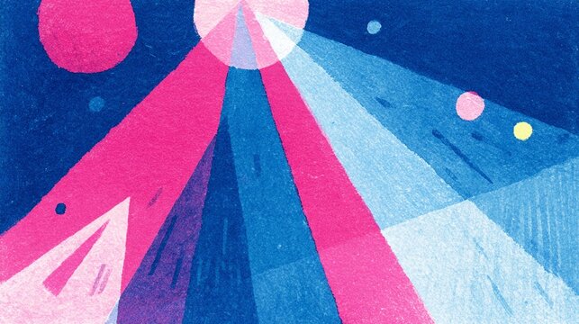 Watercolor Japanese summer festival fireworks illustration backg