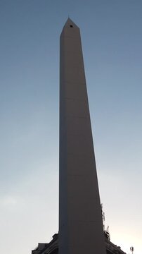 Buenos Aires Vertical Low Angle Obelisk Monument Sunset Minimalist Tower View